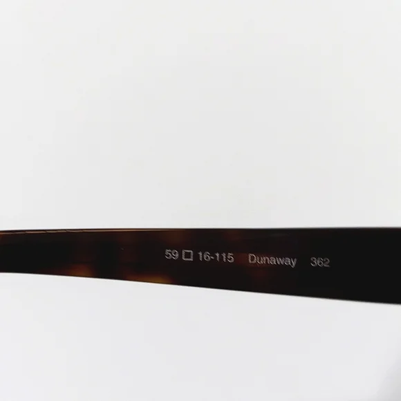 Oliver Peoples NWOT Dunaway  Dark Tortoise Frame With Brown Lens With Case - Picture 7 of 7